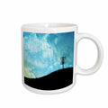 3dRose Basket On A Hill - silhouette of a frisbee disc golf basket with chain... - Mugs (mug_120327)
