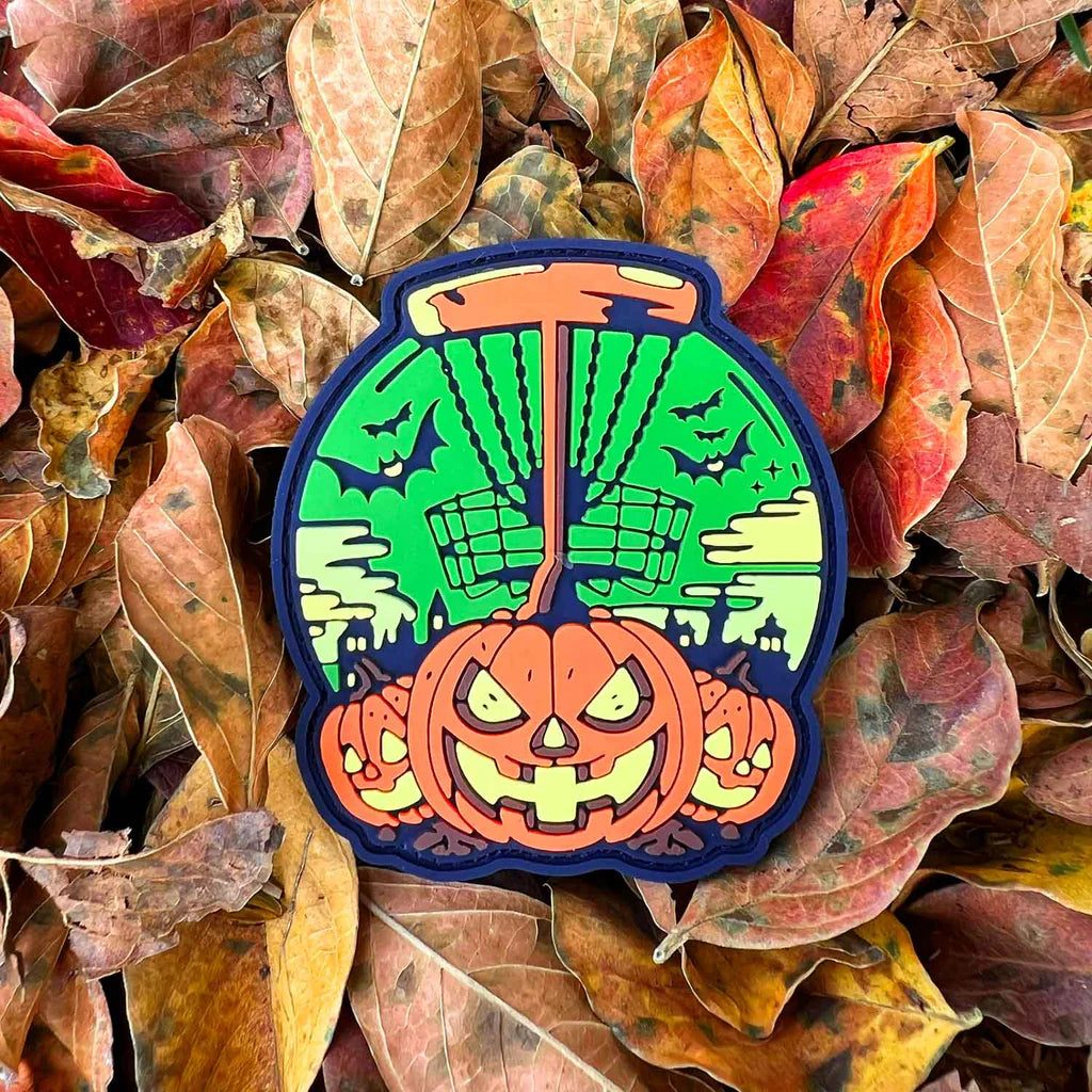 Halloween 2025 Pumpkin Basket - Orange - Disc Golf PVC Patch - Hook And Loop