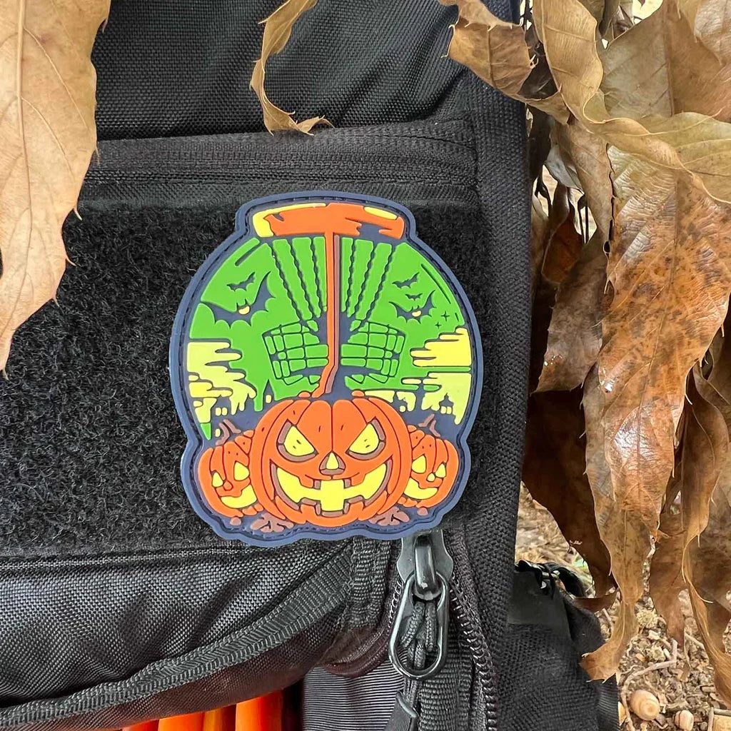 Halloween 2025 Pumpkin Basket - Orange - Disc Golf PVC Patch - Hook And Loop