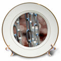 3dRose Macro Photo of disc Golf Basket Chains with a Soft Bokeh Background. - Plates (cp_350876)