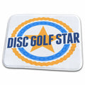 3dRose Disc Golf Star - text with chains disc golf star graphic... - Dish Drying Mats (ddm-173457)
