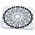 3dRose The Disc Golf Experience - black and white chains disc golf... - Dish Drying Mats (ddm-173459)