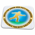 Dish Drying Mat - Putter Dude 2 Drive for show and putt for dough text adorns this halftone design Designs Disc Golf
