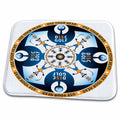 Dish Drying Mat - Use Your Head 1 skeleton disc golfer uses his hat as a basket to putt in to Designs Disc Golf