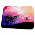 3dRose Basket On A Hill silhouette of a frisbee disc golf basket... - Dish Drying Mats (ddm-23727)