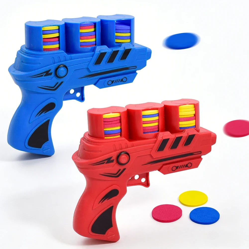 Kids Foam Disc Launcher Gun | Safe Outdoor Flying Saucer Toy