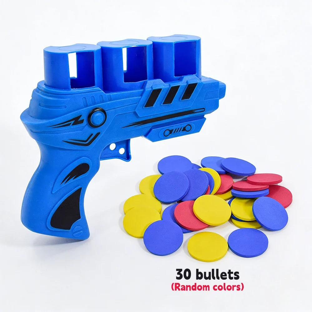 Kids Foam Disc Launcher Gun | Safe Outdoor Flying Saucer Toy