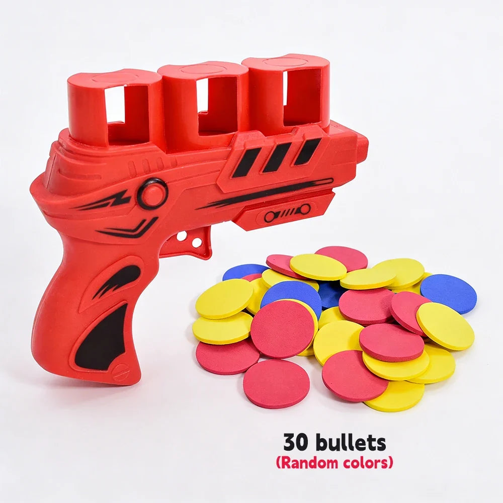 Kids Foam Disc Launcher Gun | Safe Outdoor Flying Saucer Toy