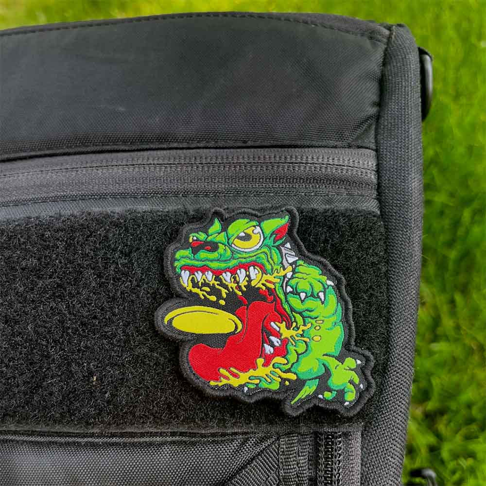 Angry Discin' Dog Disc Golf Patch - Hook And Loop