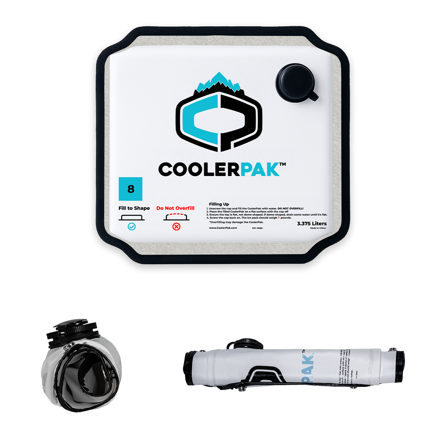 CoolerPak 8lb Ice Block Pack - Reusable Ice Pack for Coolers