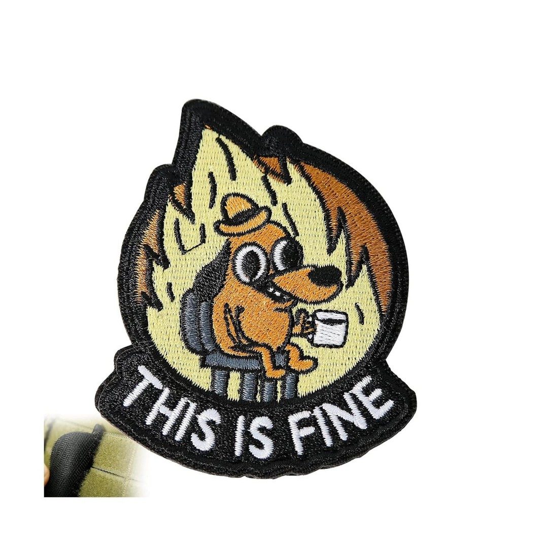 This Is Fine Patch - Hook And Loop
