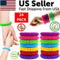 Bracelets 24 Pack Insect Repellent for Mosquitoes – Natural Bug Protection Wristbands