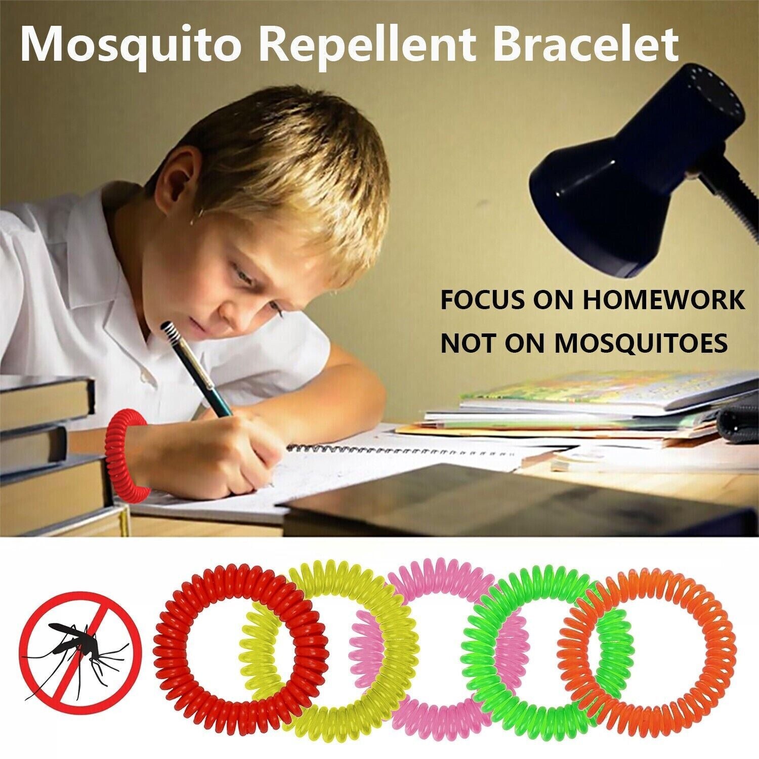 Bracelets 24 Pack Insect Repellent for Mosquitoes – Natural Bug Protection Wristbands