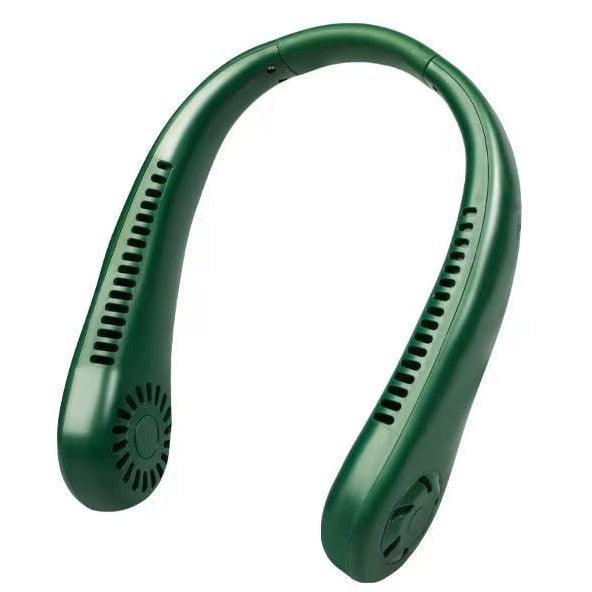 Portable Bladeless Neck Fan Adjustment Wearable Personal Cooling Fan for Traveling Upgrade 360° Neck Fan Air Outlet for Indoor Outdoor Travel Mini Hanging Fan without Blades USB Rechargeable Outdoor Fan