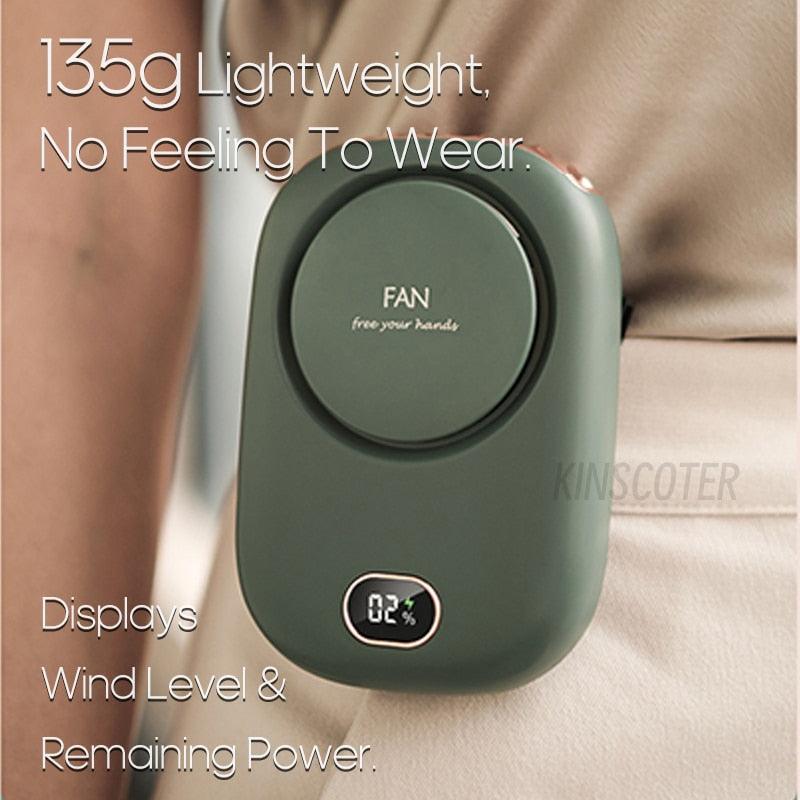 Portable Lazy Hanging Neck Fan Mini Cooling Fans Bladeless USB Rechargeable Sports Cooling Fan For Outdoor Sports Travel Personal Fan for Neck Portable USB Mini Fan
