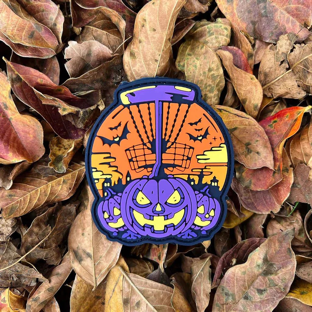 Halloween 2025 Pumpkin Basket - Purple - Disc Golf PVC Patch - Hook And Loop