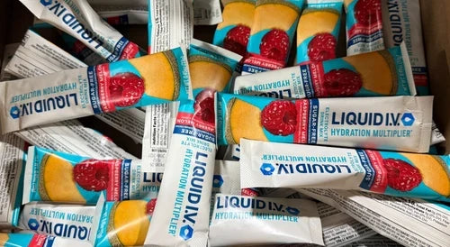 Liquid I.V. Hydration Multiplier, 30 Individual Serving Stick Packs Sugar Free, Raspberry Lemonade