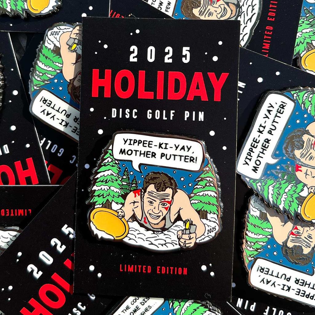 2025 Yippee Holiday Disc Golf Pin - Glow - Metal Butterfly
